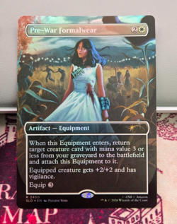 MTG Foil Pre-War Formalwear Borderless Fallout Secret Lair NM - Image 1