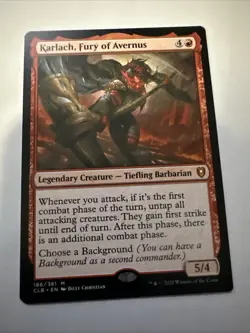 Karlach Fury of Avernus MTG Non Foil NM/M - Image 1