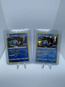 Pokemon Go TCG Blastoise 017/078 Holo Rare + Reverse Rare NM/M 2 Card Lot - Image 1
