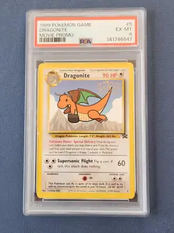 Pokemon Dragonite WB Movie Black Star Promo #5 PSA 6 - Image 1