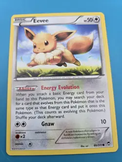 Pokemon TCG EEVEE 80/111 Furious Fists Common XY LP - Image 1
