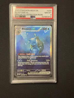 Pokemon TCG Blastoise EX Scarlet & Violet 151 PSA 8 - Image 3