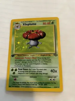 Pokemon Vileplume 1st Edition Jungle Holo Rare 15/64 80 HP Wizards of the Coast - Image 3