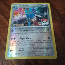 Lucario 63/124 1st Place Pokemon League Promo Reverse Holo Rare CLEAN! NM-M - Image 2
