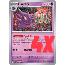 4X Pokemon TCG Haunter 093/165 Scarlet & Violet 151 Regular English 2023 NM - Image 1