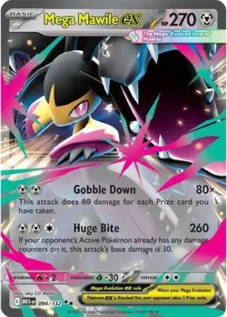 4x NM-Mint Mega Mawile ex - 094/132 - Double Rare Pokemon Mega Evolution - Base - Image 1