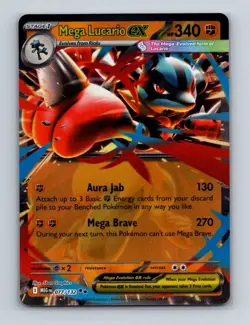 Mega Lucario ex 077 2025 Pokemon Mega Evolution Double Rare Card NM+ (a) - Image 1