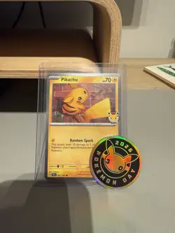 Pokemon TCG Pikachu 30th Anniversary Promo 051/162 - With Coin - Image 1