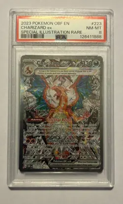 2023 POKEMON OBSIDIAN FLAMES #223 CHARIZARD ex SPECIAL ILLUSTRATION RARE PSA 8 - Image 1