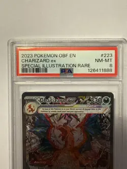 2023 POKEMON OBSIDIAN FLAMES #223 CHARIZARD ex SPECIAL ILLUSTRATION RARE PSA 8 - Image 3