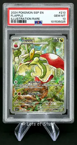 PSA 10 GEM MINT Flapple Illustration Rare Surging Sparks Pokemon 210/191 -25 - Image 1