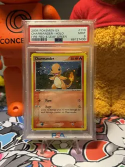 2004 POKEMON EX FIRE RED & LEAF GREEN #113 CHARMANDER-HOLO PSA 9 - Image 1