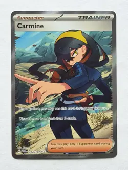 Pokemon Carmine 204/167 Sv06: Twilight Masquerade Trainer Full Art Ultra Rare - Image 1
