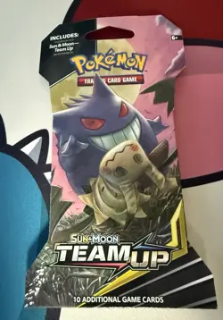 Pokemon Sun & Moon Team Up Sleeved Booster Pack. SLEEVE ONLY/opened - Image 1