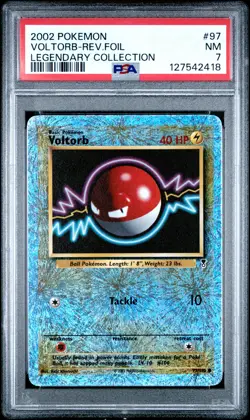 2002 POKEMON LEGENDARY COLLECTION #97 VOLTORB-REVERSE FOIL PSA 7 - Image 1