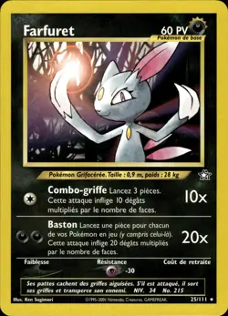 Sneasel (Farfuret) - Rare French WOTC Neo Genesis 25/111 - LP - Pokemon - Image 1
