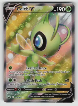 Celebi V 160/198 Rare Ultra Chilling Reign Pokemon NM - Image 1