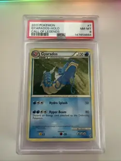 2011 POKEMON CALL OF LEGENDS GYARADOS #7 HOLO PSA 8 NM - Image 1