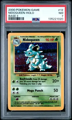 2000 POKEMON GAME BASE II #12 NIDOQUEEN-HOLO PSA 7 - Image 1