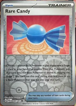 Rare Candy Reverse Holo - 089/091 - Paldean Fates Pokemon 2024 - Image 1