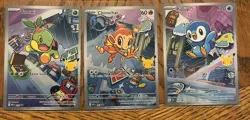 Pokemon 1st Partner Illustration Collections Turtwig Chimchar Piplup ✨✨ - Image 1