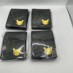 4x Pokemon Celebrations Sleeves Pikachu 25th Anniversary 65 ct - Image 1