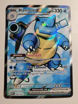 Blastoise ex - 184/165 - Ultra Rare Pokemon SV: Scarlet and Violet 151 M/NM - Image 1
