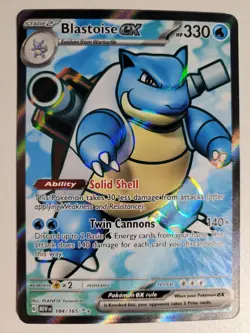Blastoise ex - 184/165 - Ultra Rare Pokemon SV: Scarlet and Violet 151 M/NM - Image 4