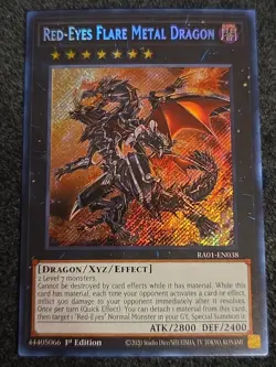 Red-Eyes Flare Metal Dragon - RA01-EN038 - Secret Rare - 1st Edition NM Yugioh 2 - Image 1