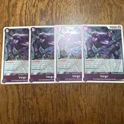One Piece - Vergo OP14-061 Foil Playset (x4) - The Azure Sea's Seven NM - Image 3
