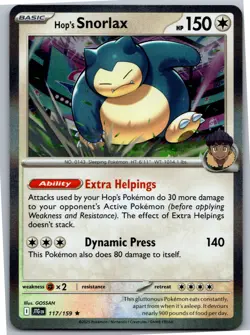 Hop's Snorlax - SV09: Journey Together 117/159 - Rare - NM Pokemon TCG - Image 1