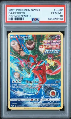 Pokemon Deoxys GG12 Crown Zenith Galarian Gallery Ultra Rare Holo PSA 10 - Image 1