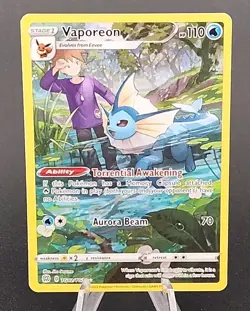 Pokemon Vaporeon TG02/TG30 Sword & Shield Brilliant Stars Trainer Gallery C - Image 1