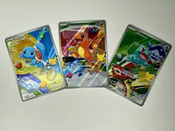 Kanto GEN 1 Starters Pokemon TCG First Partner Illustration Collection S1 NM - Image 1