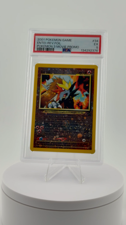 2001 POKEMON GAME MOVIE #34 ENTEI-REV.FOIL POKEMON 3 MOVIE PROMO PSA EX 5 - Image 2