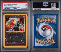 2001 POKEMON GAME MOVIE #34 ENTEI-REV.FOIL POKEMON 3 MOVIE PROMO PSA EX 5 - Image 4