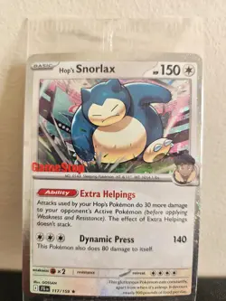 Pokemon TCG Journey Together Gamestop Stamped Hop's Snorlax NM/M Sealed - Image 1