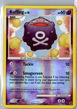 Koffing - 74/106 - Reverse Holo Pokemon Great Encounters NM - Image 1
