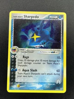 Team Aqua's Sharpedo Holo EX Team Magma Vs. Team Aqua 5/95 Pokemon 2004 - Image 1