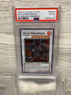 Black Brutdrago SOVR-EN043 Super Rare 1st Edition Yugioh PSA 4 - Image 1