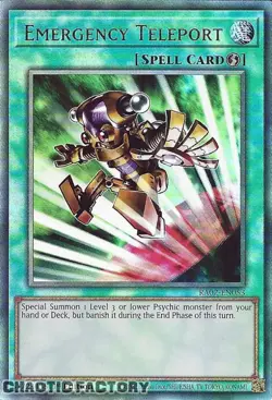YUGIOH Ultimate Rare RA02-EN053 Emergency Teleport 1st Edition NM - Image 1