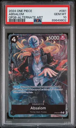 One Piece Wings Of The Captain ENGLISH Absalom Alt Art #081 *GEM MINT PSA 10* - Image 1