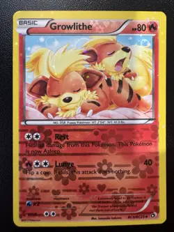 Growlithe RC4/RC25 Legendary Treasures Radiant Collection Holo Pokemon Card LP - Image 1