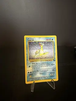 Pokemon TCG Lapras Fossil Holo Card 10/62 Unlimited Rare 1999 Near Mint/Mint - Image 2