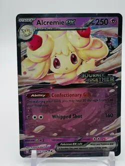 Alcremie EX Double Rare Pokemon TCG Card 075/159 Journey Together Stamped Promo - Image 1