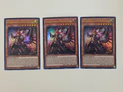 Yugioh Fiendsmith Engraver x 3 - 1st Edition Ultra Rare NM - Free Holo Card - Image 1