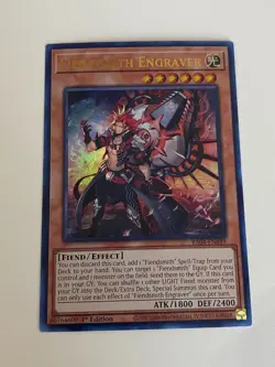 Yugioh Fiendsmith Engraver x 3 - 1st Edition Ultra Rare NM - Free Holo Card - Image 4