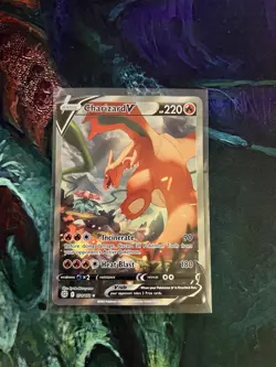 Pokemon Charizard v Card 154/172 Brilliant Stars NM/Mint Condition - Image 1