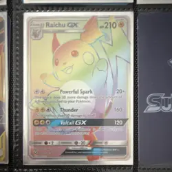 Raichu GX (Secret Rare Full Art) 75/73 Shining Legends Holo Pokemon TCG Card - Image 1