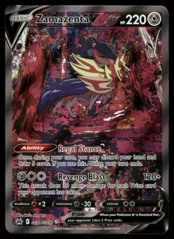 Pokemon Cards Zamazenta V GG54/GG70 Crown Zenith Galarian Gallery Holo Rare V - Image 1